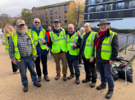 CBRotary members on Water of Leith litter pick